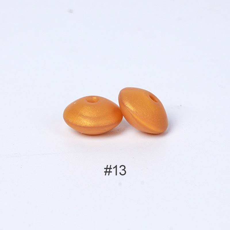 Perles en silicone en forme de soucoupe de 12 mm