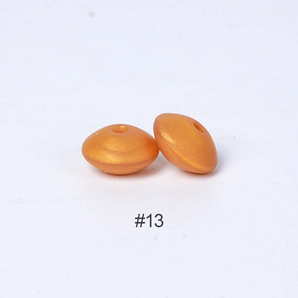 Perles en silicone en forme de soucoupe de 12 mm