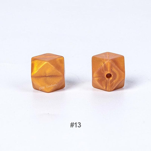 20pcs 14mm Silicone Hexagon Beads