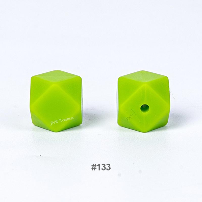 10pcs 17mm Silicone Hexagon Beads