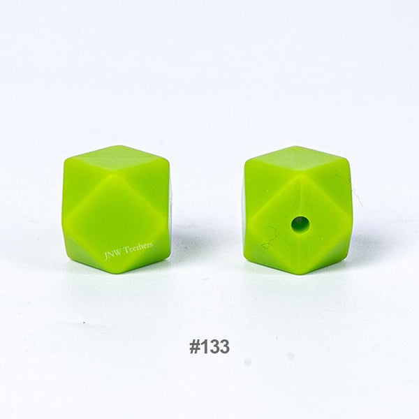 10pcs 17mm Silicone Hexagon Beads