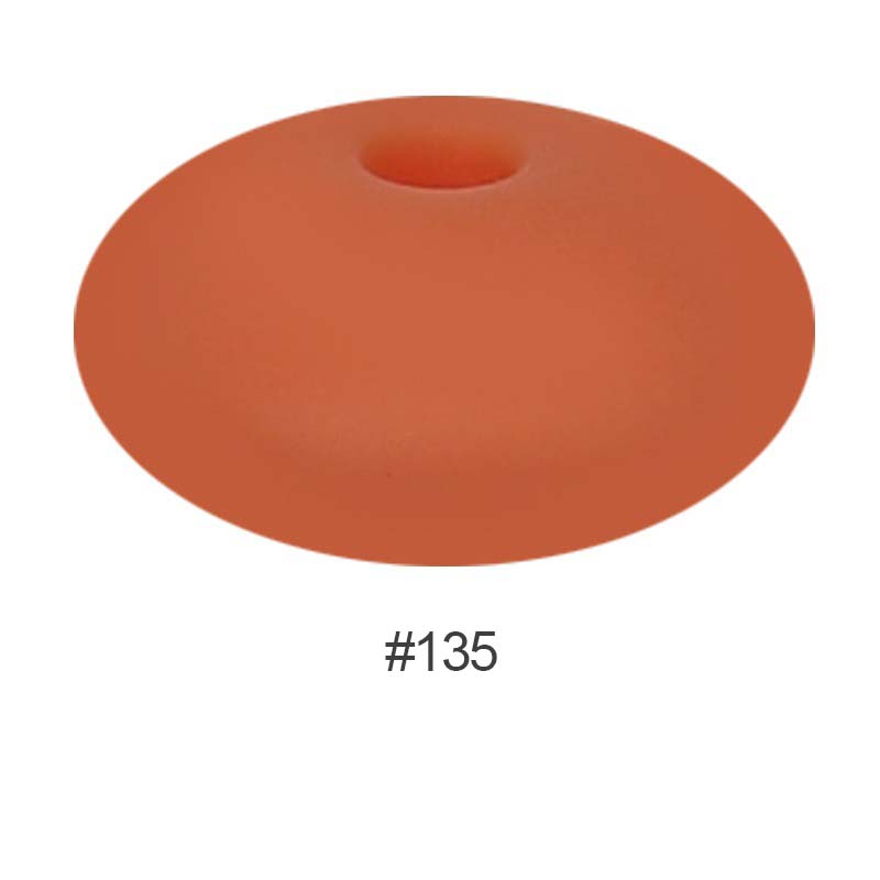Perles en silicone en forme de soucoupe de 12 mm