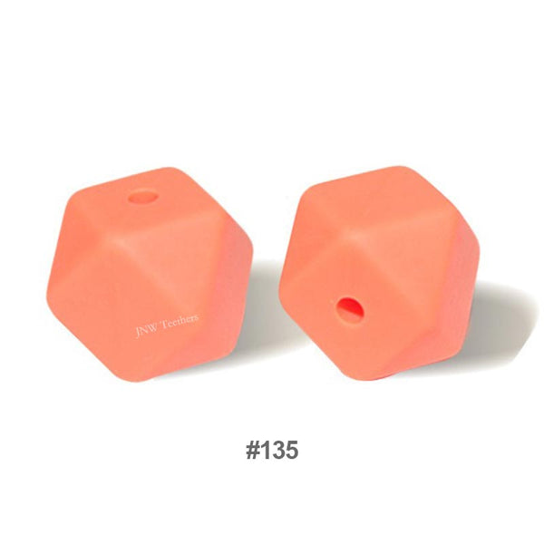 10pcs 17mm Silicone Hexagon Beads