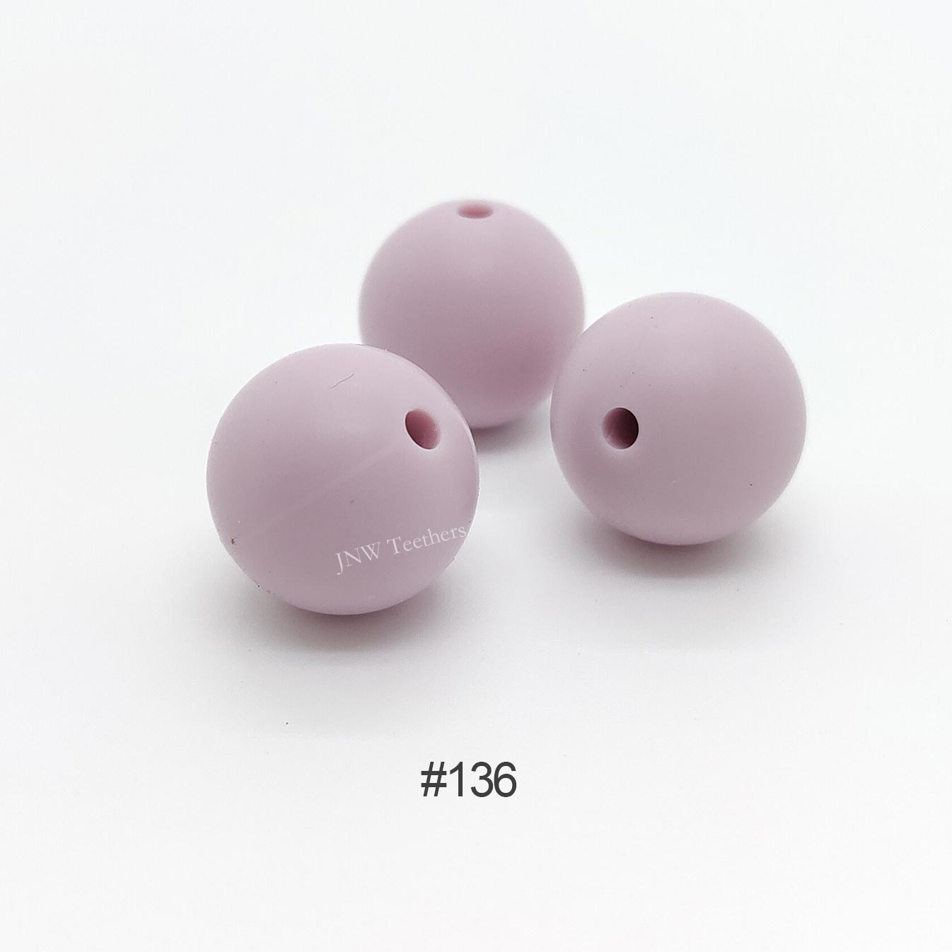 136 Pale purple silicone round beads 9mm 12mm 15mm



