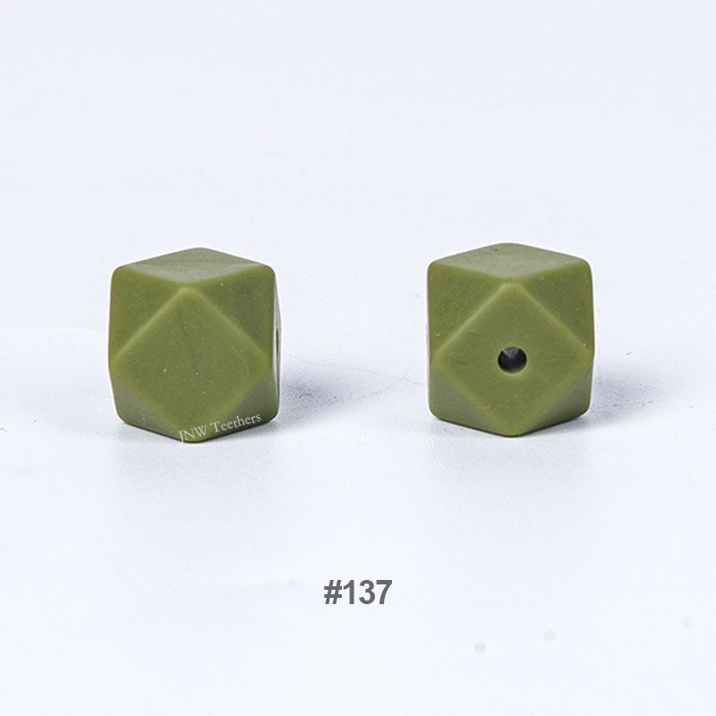 10pcs 17mm Silicone Hexagon Beads