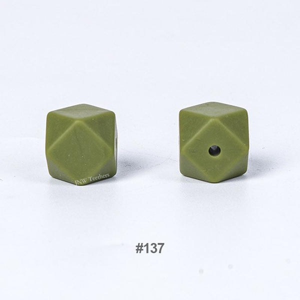 10pcs 17mm Silicone Hexagon Beads