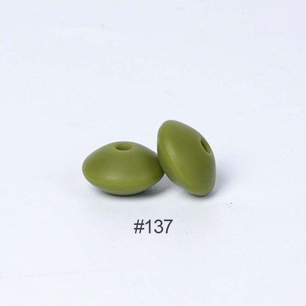 Perles en silicone en forme de soucoupe de 12 mm