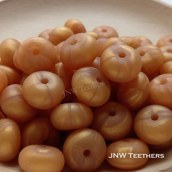 14mm Silicone Abacus - Metallic Gold