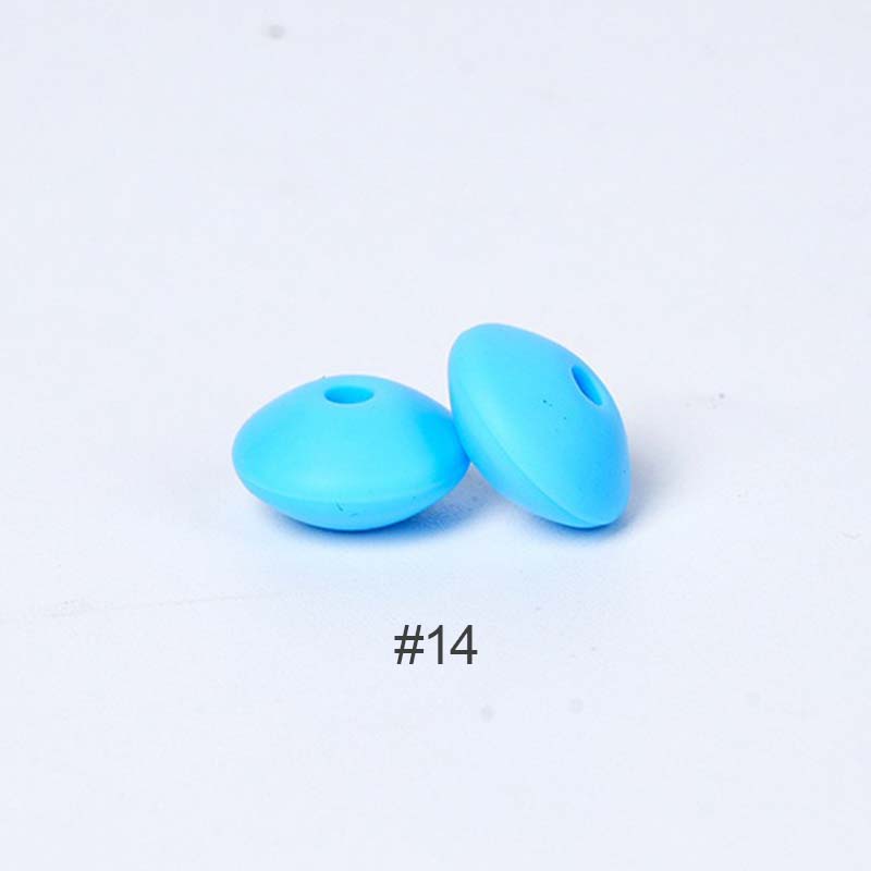 Perles en silicone en forme de soucoupe de 12 mm