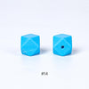 20pcs 14mm Silicone Hexagon Beads