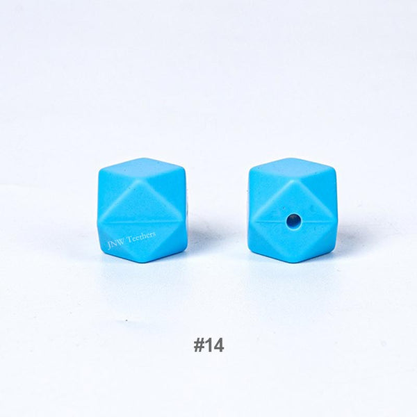 20pcs 14mm Silicone Hexagon Beads