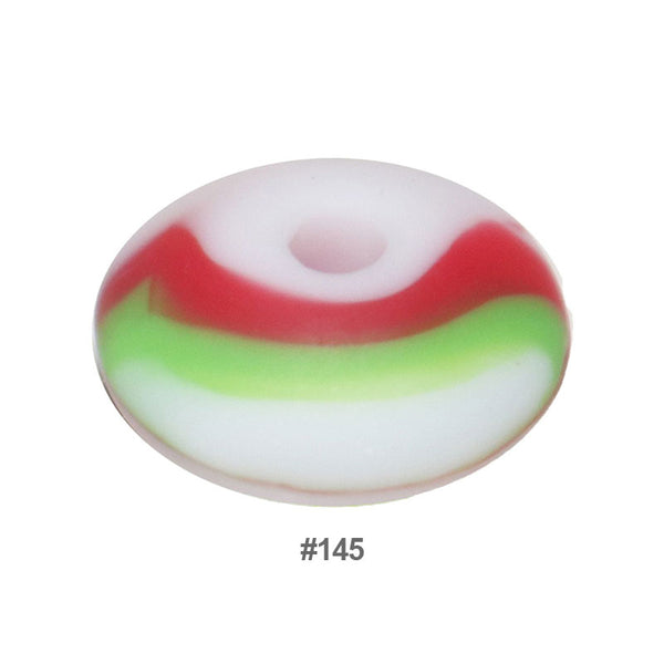 Perles en silicone en forme de soucoupe de 12 mm