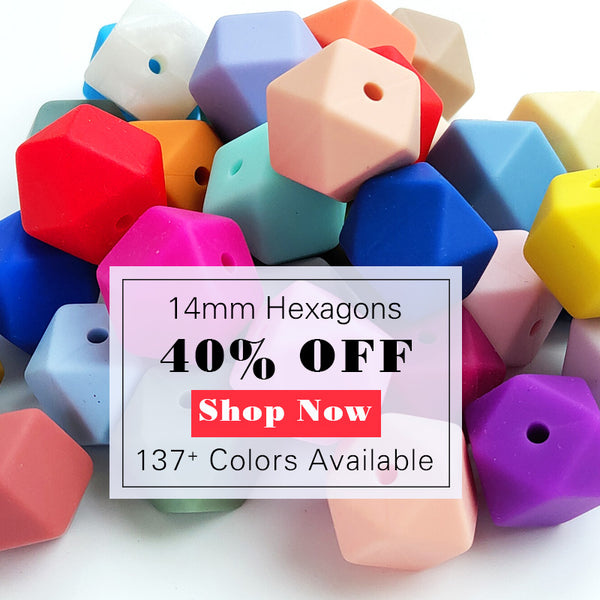 JNWTeethers 14mm silicone hexagon beads wholesale