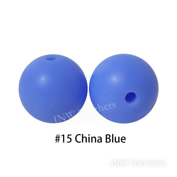 China Blue silicone round beads