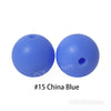 JNWTeethers 12mm silicone round beads China Blue
