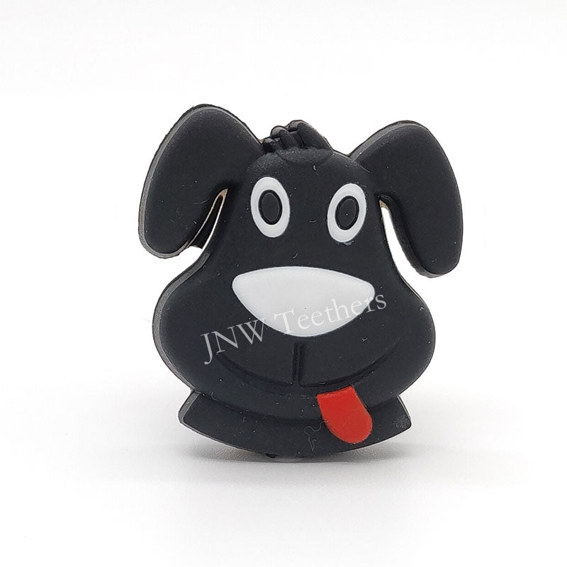 5pcs Dog Silicone Focal Beads