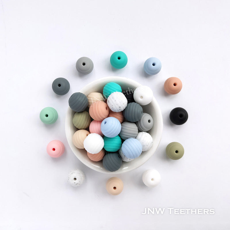 Grandes perles de silicone roses de 40 mm