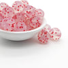 15mm Ronde transparente coeur - Perle en silicone