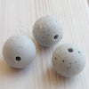 Gray Speckled Silicone Beads