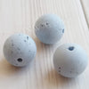 Pastel blue Speckled Silicone Beads