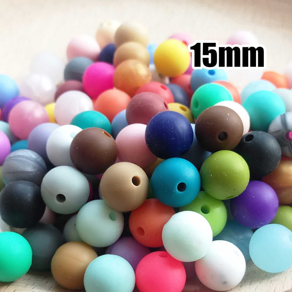 Wholesale 15mm silicone round beads JNWTeethers