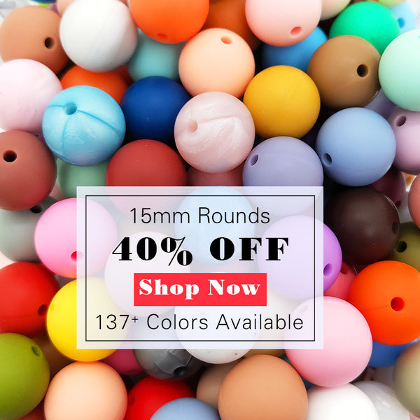 JNWTeethers silicone round beads 15mm wholesale