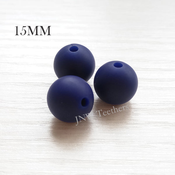 JNWTeethers 15mm Silicone Rounds - Dark Navy Blue