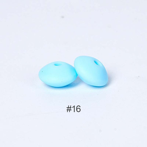 Perles en silicone en forme de soucoupe de 12 mm