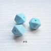 14mm &17mm  Baby Blue Silicone Hexagon Beads