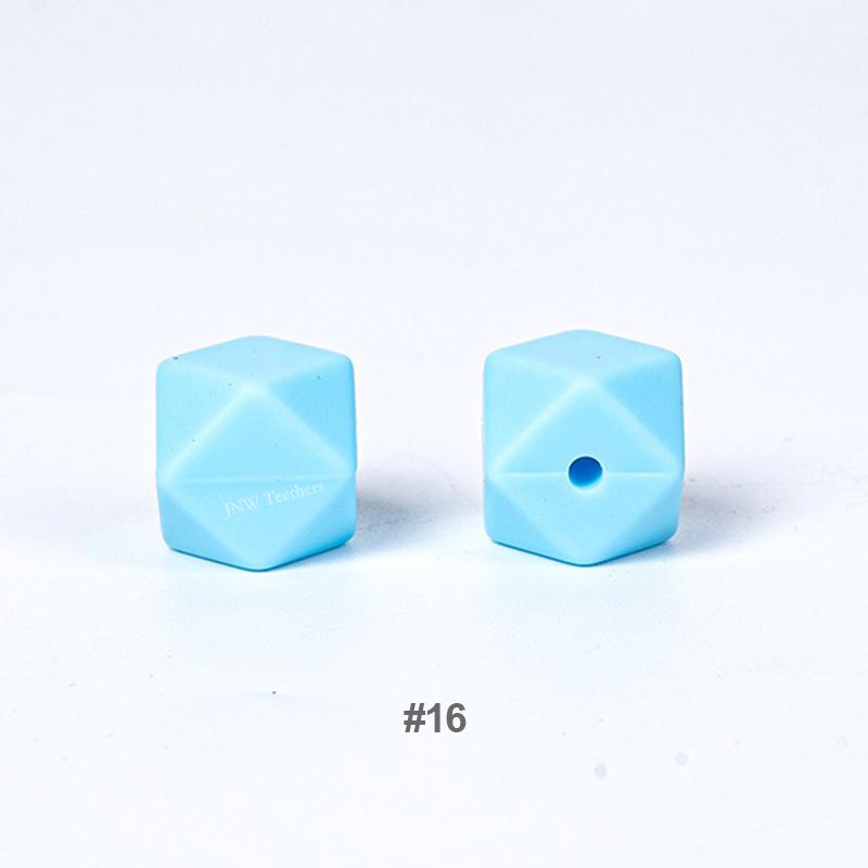 20pcs 14mm Silicone Hexagon Beads