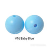 JNWTeethers 12mm silicone round beads baby blue