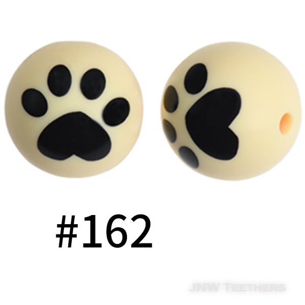 15mm Silicone Printed Beads Pattern E