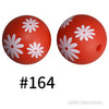 15mm Silicone Printed Beads Pattern E