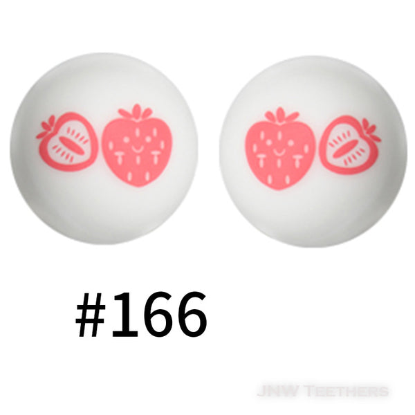 15mm Silicone Printed Beads Pattern E