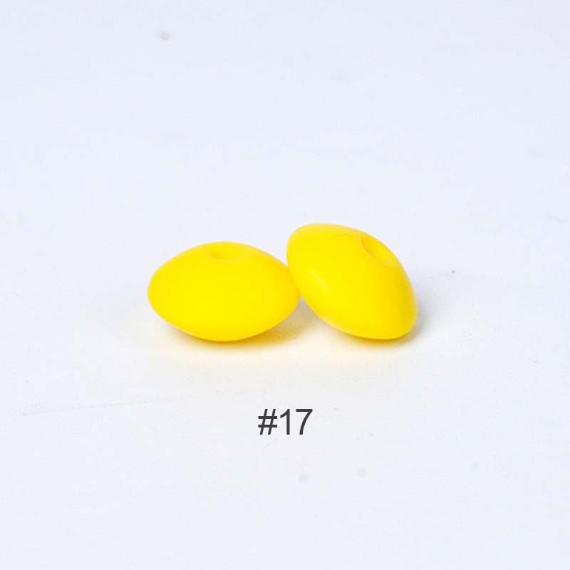 Perles en silicone en forme de soucoupe de 12 mm