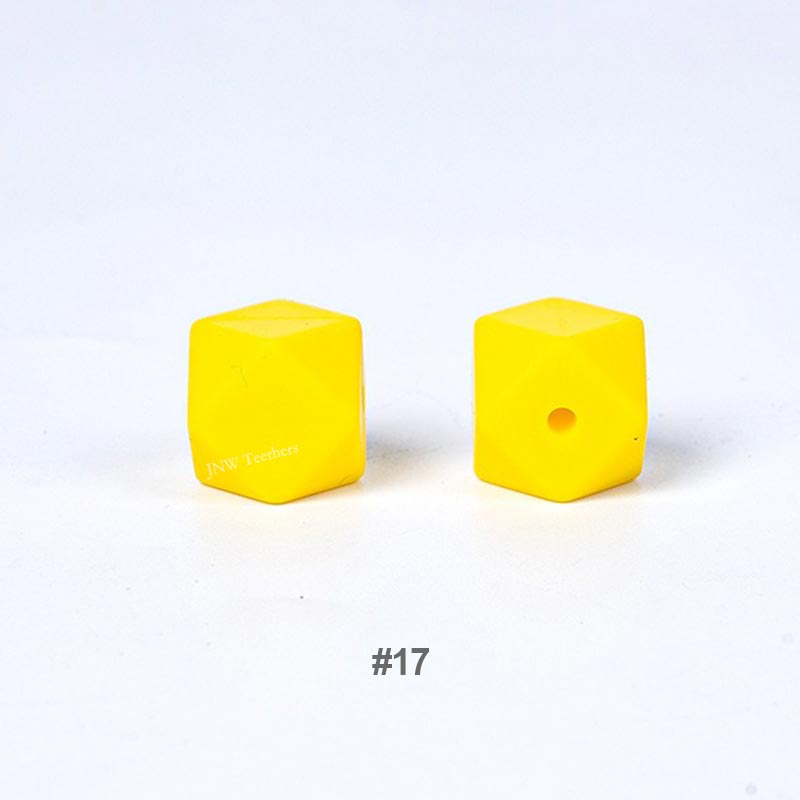 20pcs 14mm Silicone Hexagon Beads