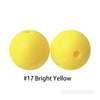 JNWTeethers 9mm silicone round beads bright yellow