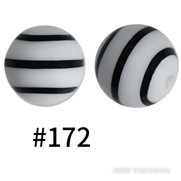 15mm Silicone Printed Beads Pattern E