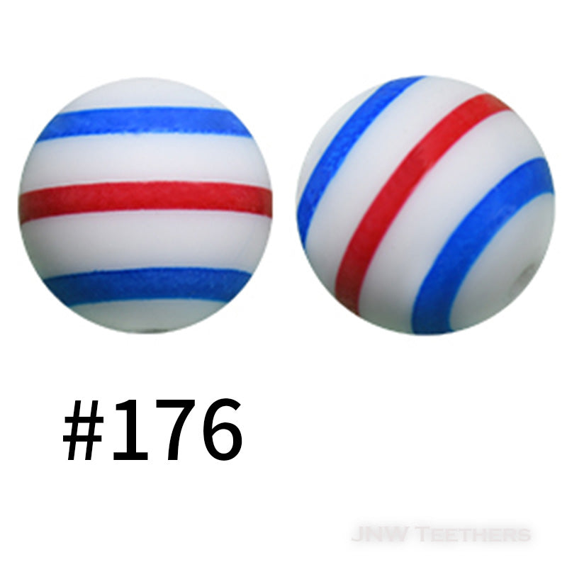 15mm Silicone Printed Beads Pattern E