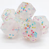 5pcs 17mm Sprinkle Silicone Hexagon Beads