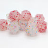 5pcs 17mm Sprinkle Silicone Hexagon Beads