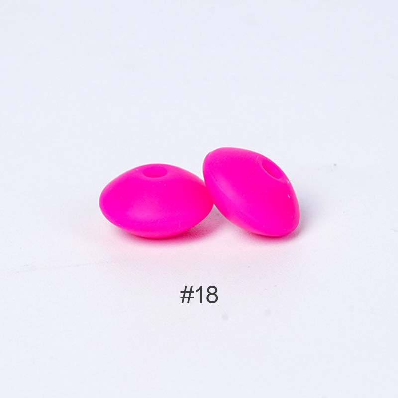 Perles en silicone en forme de soucoupe de 12 mm