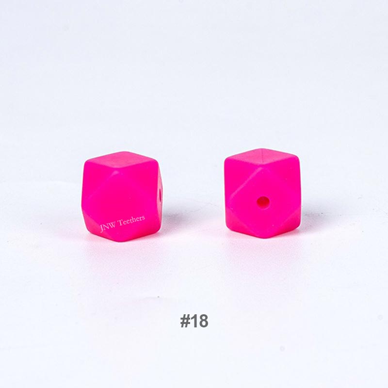 20pcs 14mm Silicone Hexagon Beads