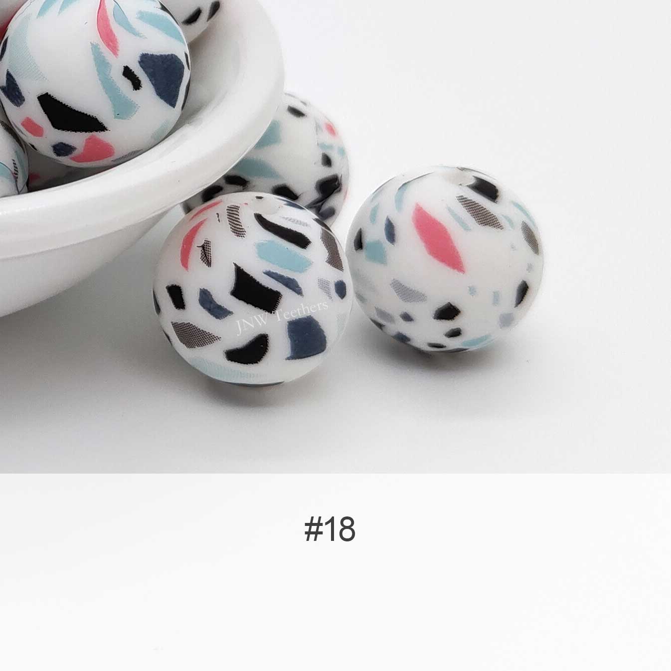Silicone Print Beads #18