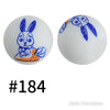 15mm Silicone Printed Beads Pattern E