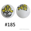 15mm Silicone Printed Beads Pattern E