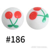 15mm Silicone Printed Beads Pattern E