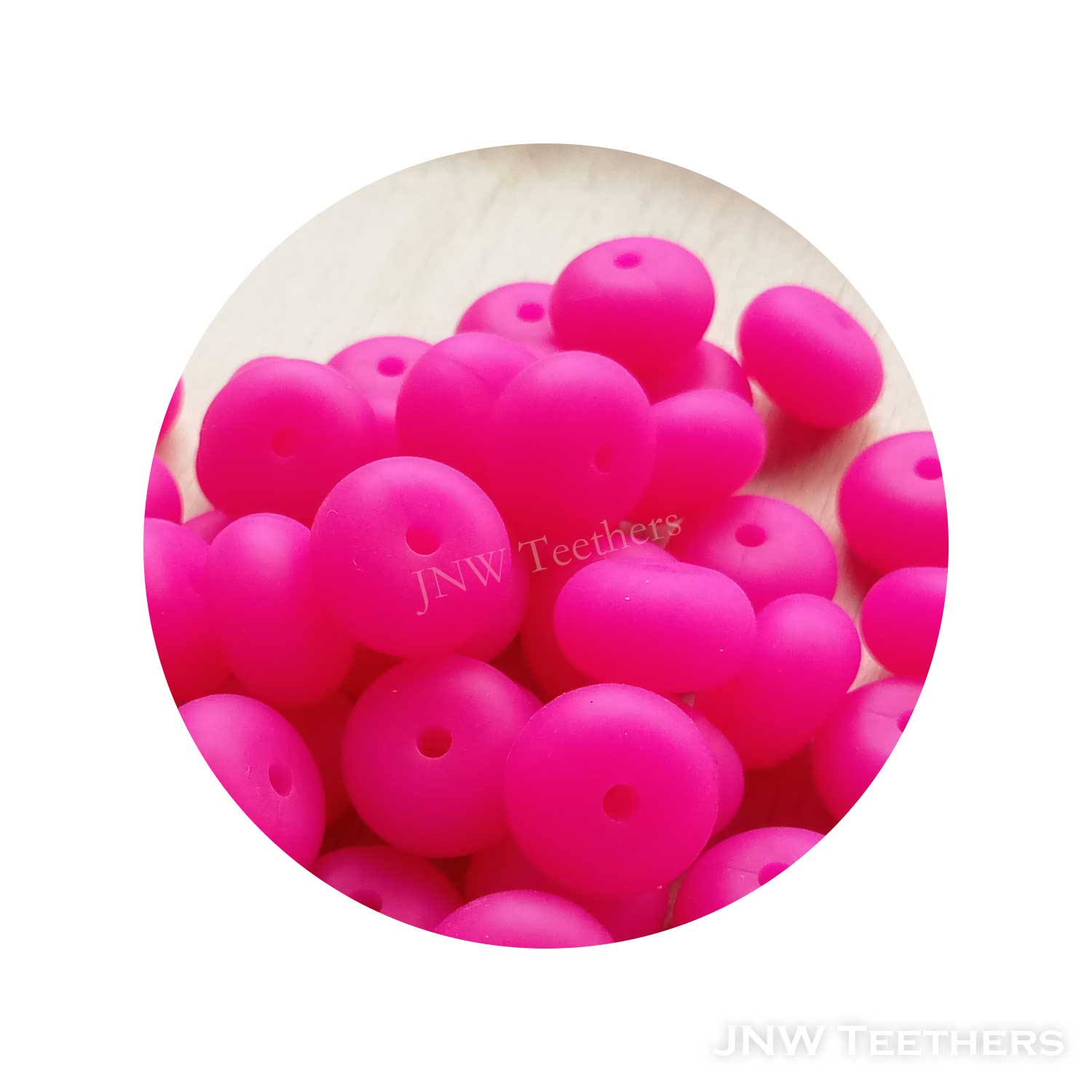 14mm Silicone Abacus - Fuchsia