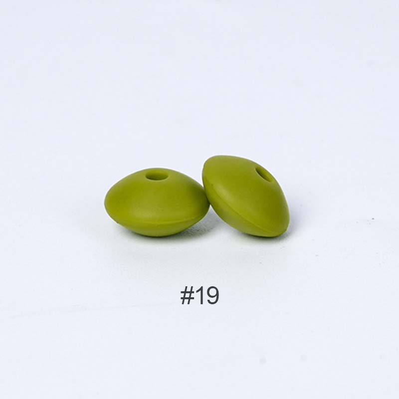 Perles en silicone en forme de soucoupe de 12 mm