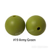 JNWTeethers 9mm silicone round beads army green